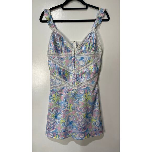 For Love & Lemons Midsummer Floral Slip Dress Size Large NWT Romantic Corset - Picture 2 of 15